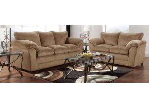 Image for Plush K. Taupe Sofa With Loveseat 2Pc Set
