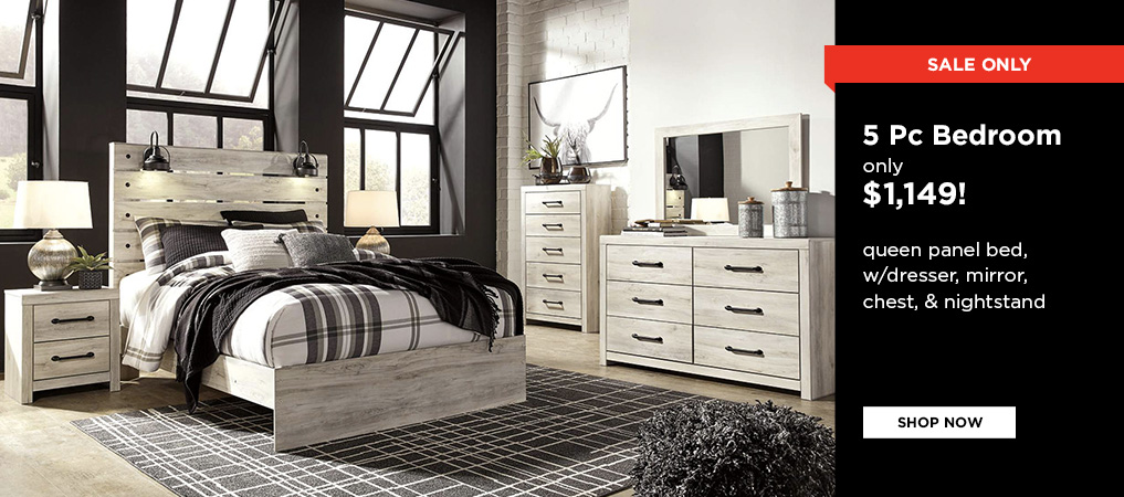 Cambeck Queen Panel Bed w/Dresser and Mirror - $1149.00