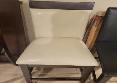 Image for Cream Bonded Leather Bar Stool