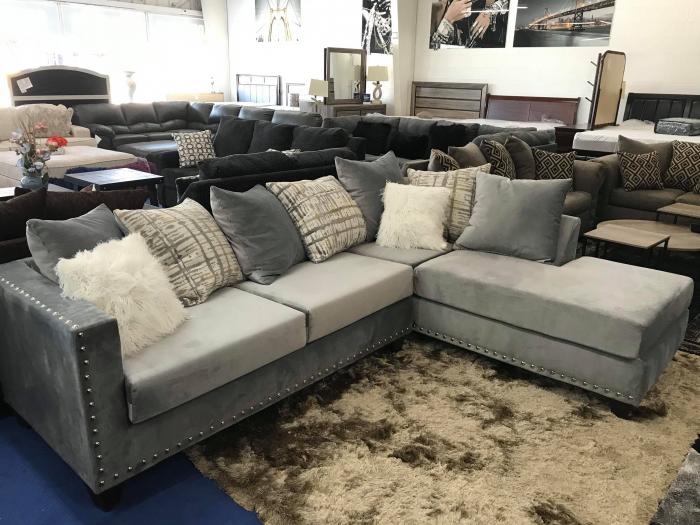  2 PC Sectional - Gray,Instore