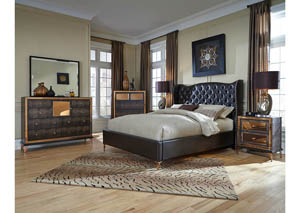 Image for Hollywood Loft "Upholstered Bed" Ganache