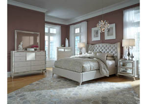 Image for Hollywood Loft "Upholstered Bed" Frost