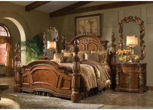 Image for Villa Valencia"Cal.King Poster Bed"Classic Chestnut