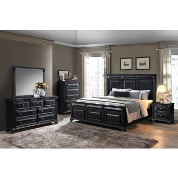 Ravenwood 4 piece Queen bedroom set in black ,Store Brand