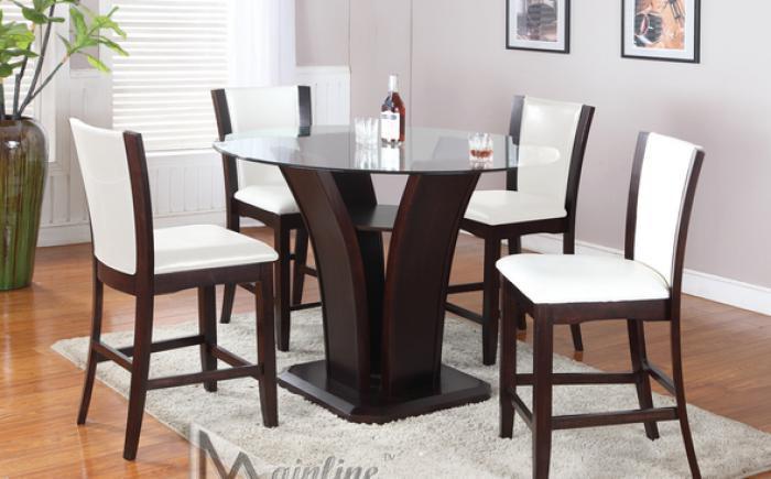 Mainline Counter table and four chairs in white,Store Brand
