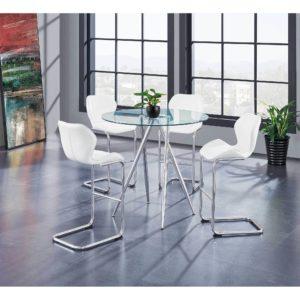 Global 5 piece dining set in white,Store Brand