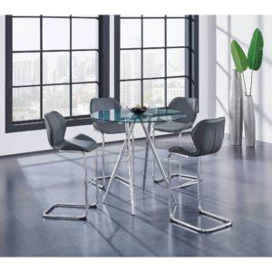 Global five piece dining set in grey,Store Brand