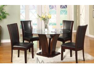 Mainline Round table and four chairs Espresso color,Store Brand