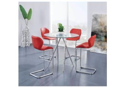 Image for Global 5 piece dining set in red