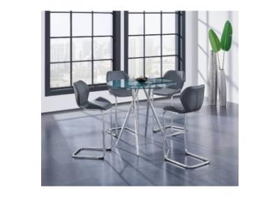 Global five piece dining set in grey