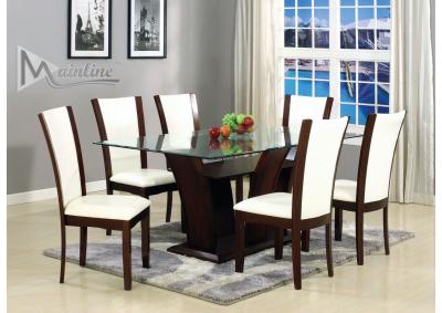 Mainline Table and four chairs in white
