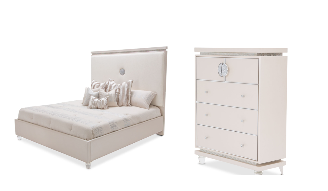GLIMMERING HEIGHTS Queen Bed With Chest ,In-store