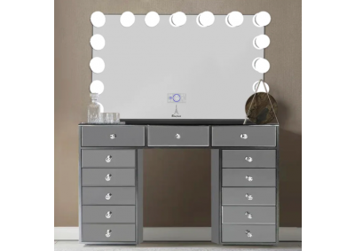 Audrey Vanity with Large Bluetooth Mirror