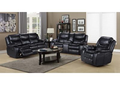 Image for Emerson Plush Black Chaise Top Reclining Sofa & Love Console