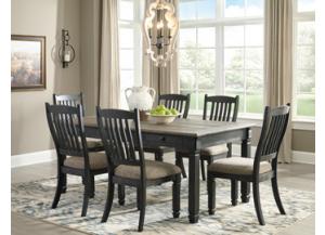 Image for Tyler Creek Black/Gray Counter Table w/ 6 Counter Side Chairs