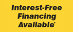 Interest-Free Financing Available