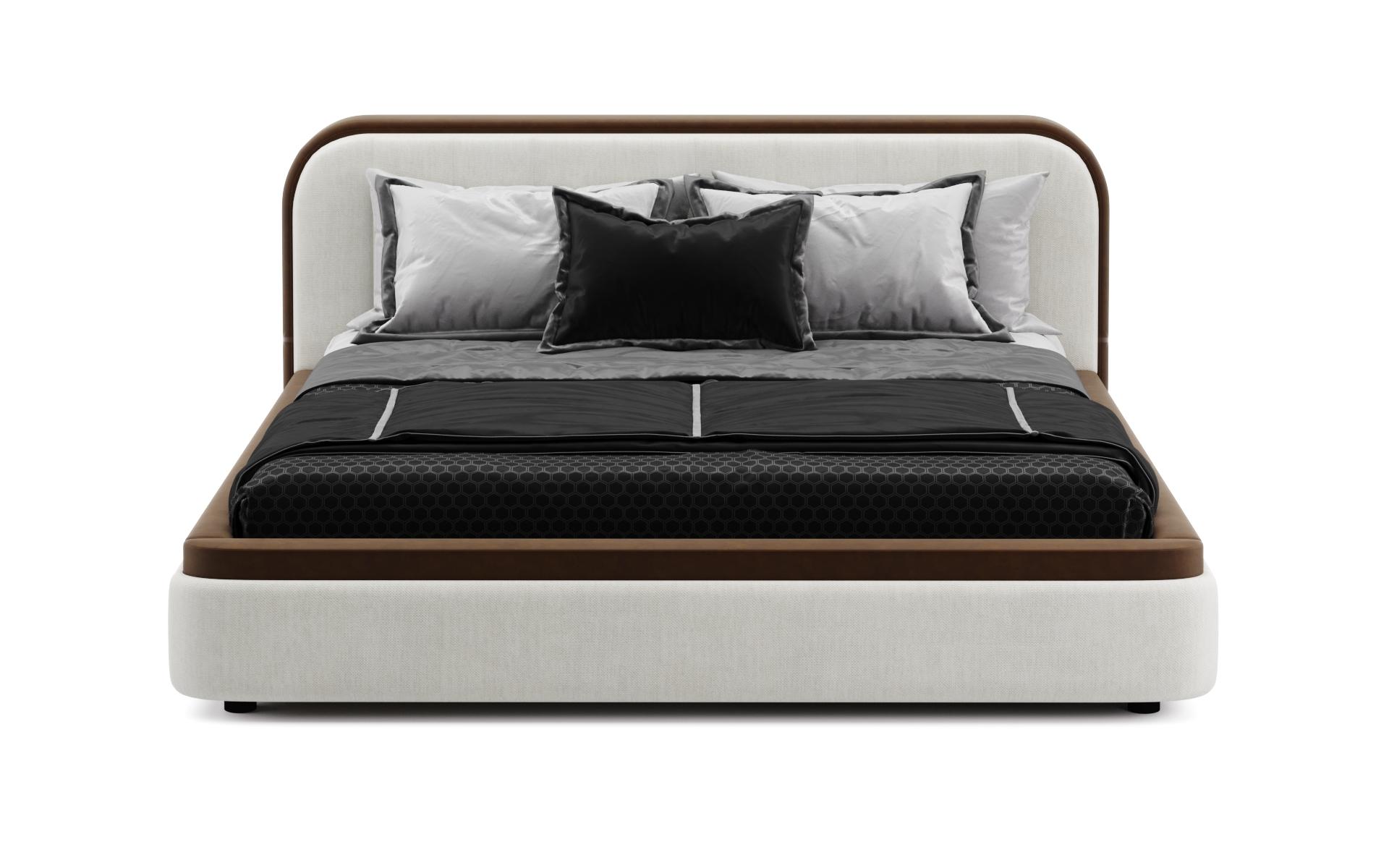 Cosmopolitan Modern Brown Beige Leather Storage Bed,Sofacraft