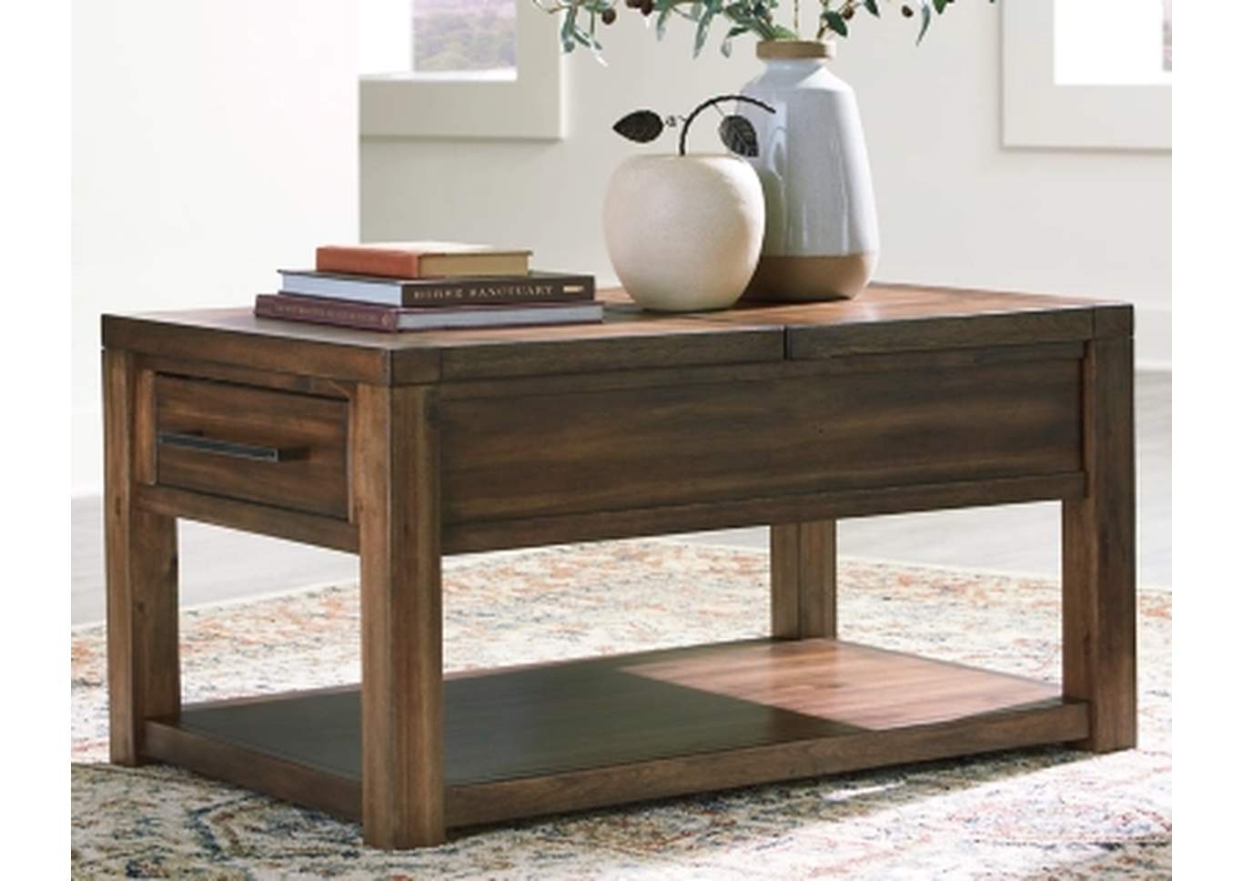 Marleza Brown Coffee Table w/Lift Top,In Store