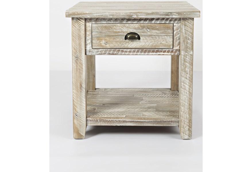 Artisan's Craft End Table-Wash Grey,JOFRAN, INC.