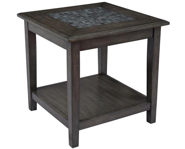 End Table-Grey Wood and Mosiac Table,JOFRAN, INC.
