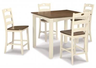 Image for Woodanville Counter Height Dining Table and Bar Stools (Set of 5)