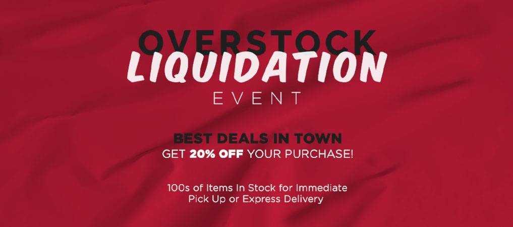 Overstock Liquidation Event - Best Deals in Town - Get 20% Off Your Purchase