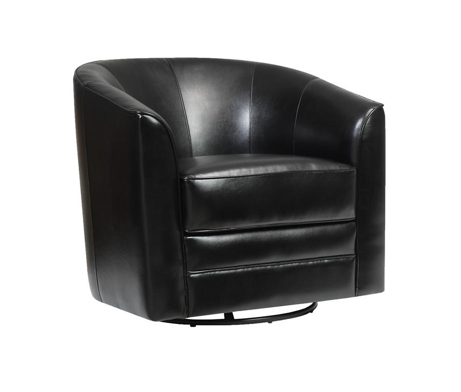 Milo Swivel Accent Chair - Black,Emerald Home Furnishings