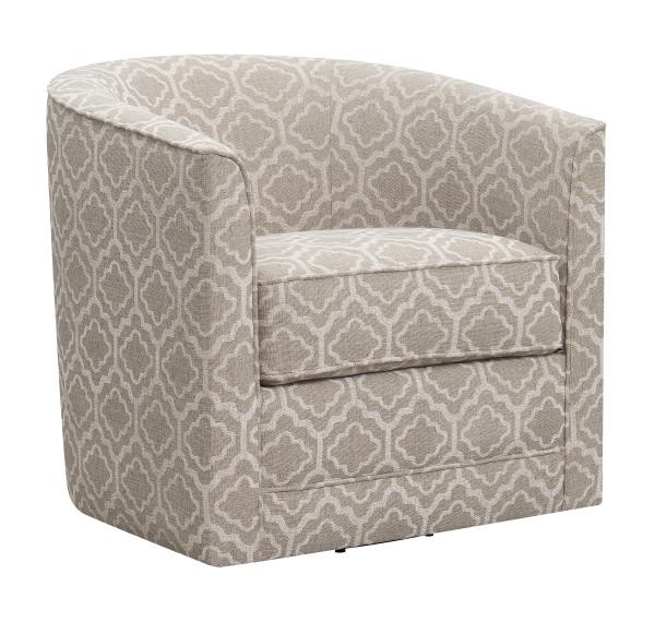 Milo Swivel Accent Chair - Beige Multi,Emerald Home Furnishings