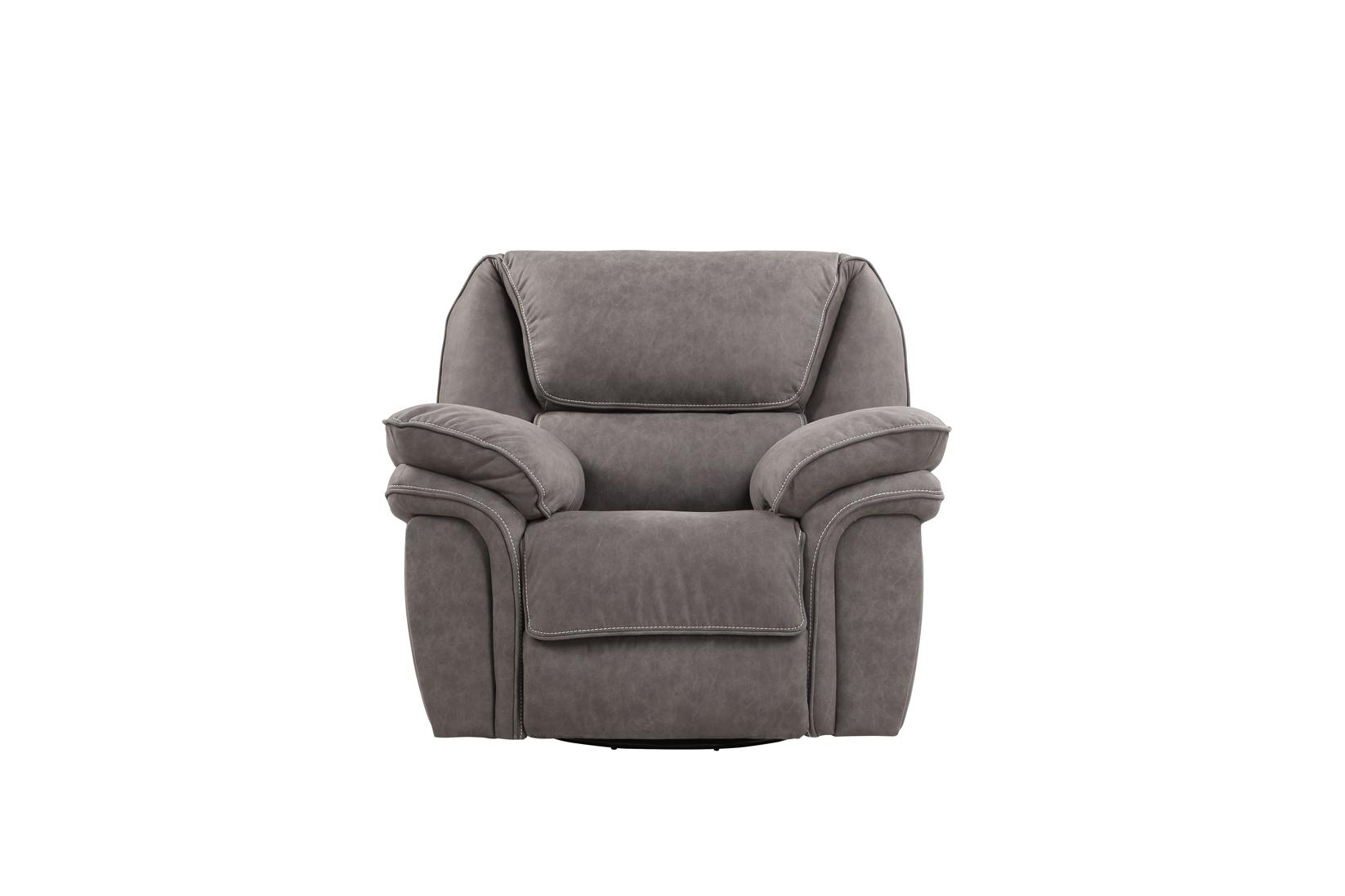 Allyn Swivel Recliner - Grey,Emerald Home Furnishings