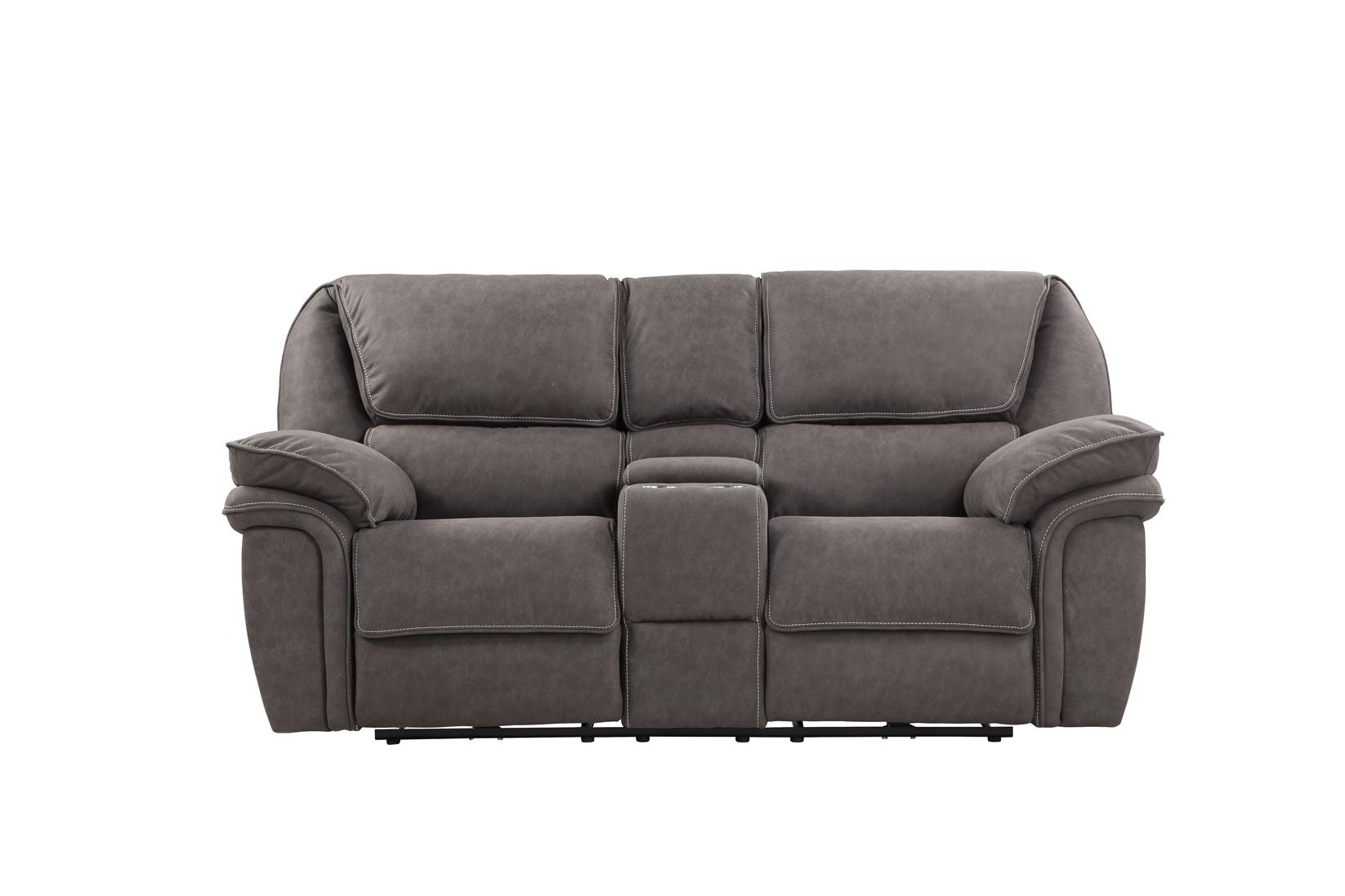 Allyn Power Reclining Loveseat - Grey,Emerald Home Furnishings