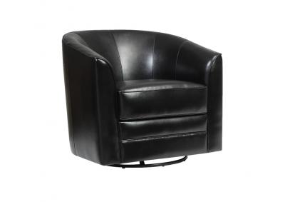 Image for Milo Swivel Accent Chair - Black