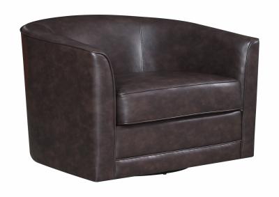 Image for Milo Swivel Accent Chair - Dark Brown