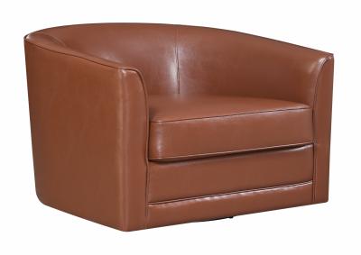 Image for Milo Swivel Accent Chair - Light Brown