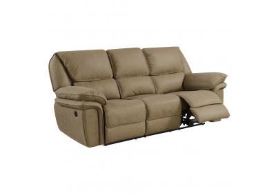 Image for Allyn Power Reclining Sofa - Light Brown