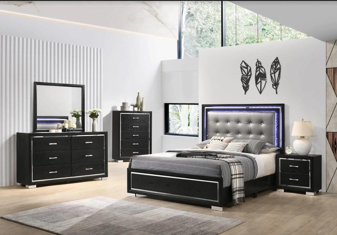 Queen Bed, Dresser, Mirror, Chest, Nightstand,Harlem In-Store
