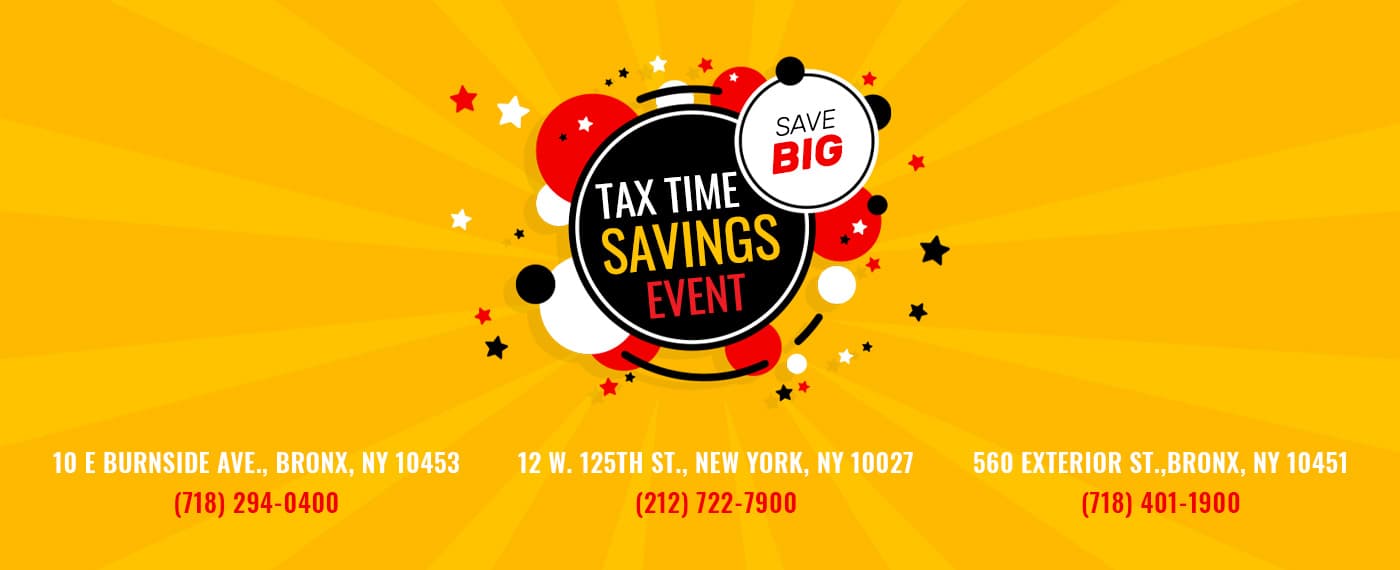 Tax Time Savings Event - Save Big