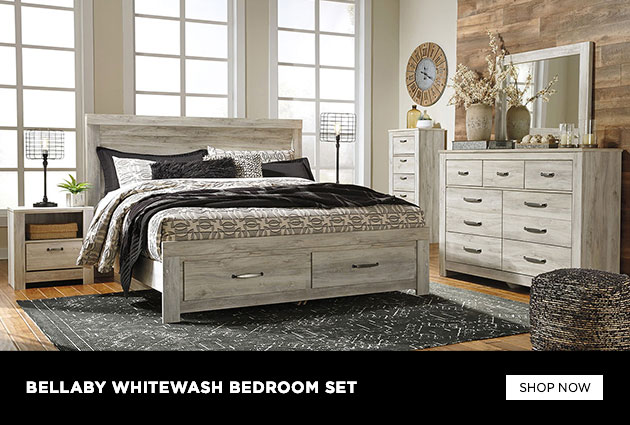 Bellaby Whitewash Bedroom Set