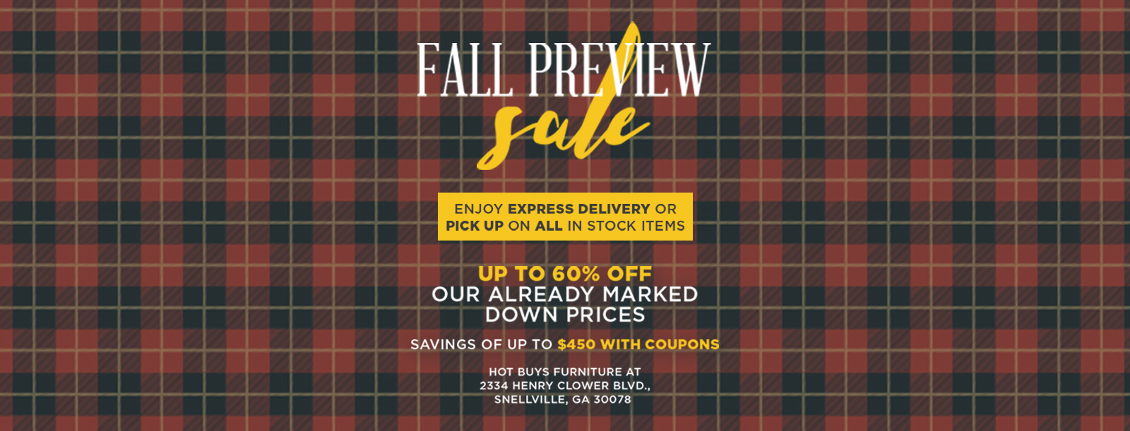 Fall preview sale