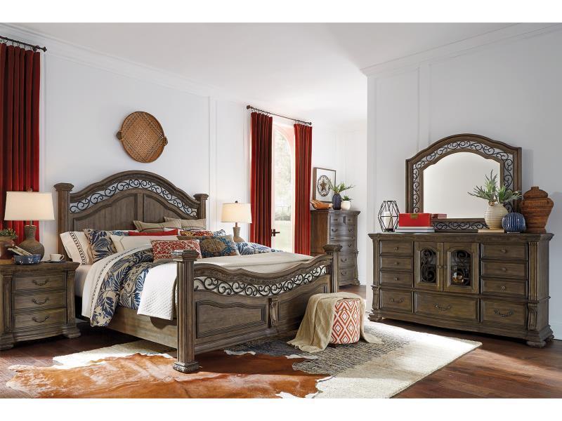 Marlow 4PC King Bedroom Pkg Brown,Huffman Koos