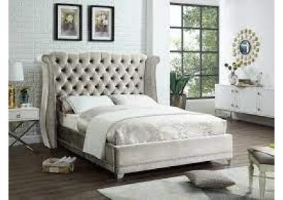 Image for Beige Queen Upholstered Bed 7814 BEIGE