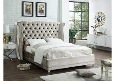 Image for Beige Upholstered Bed 7815 BEIGE