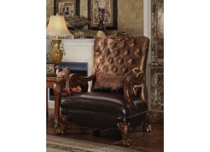 Image for Dresden Golden Brown Velvet Cherry Oak Chair