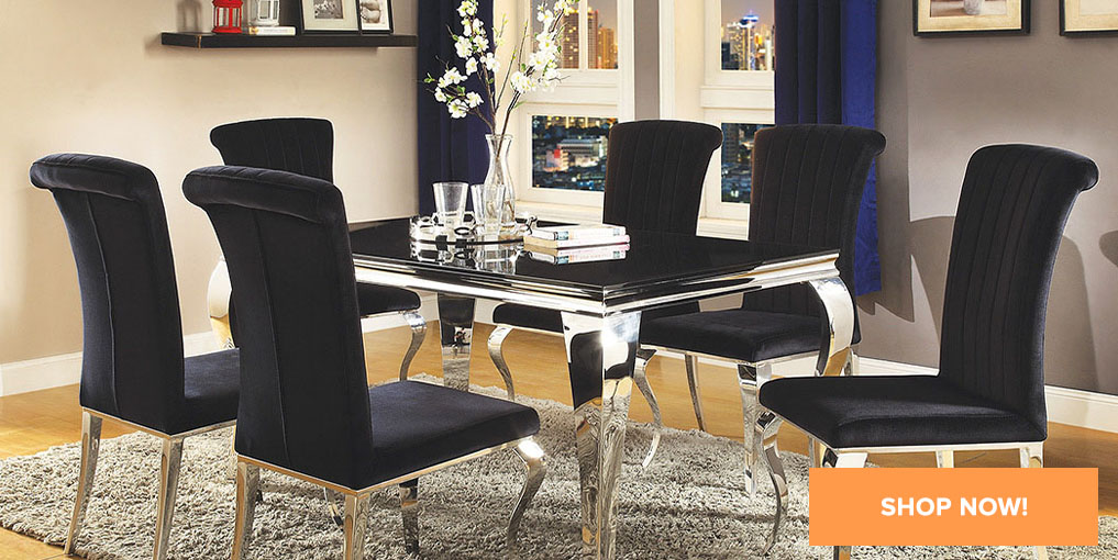 Black Dining Table with Side Chairs - Shop Now