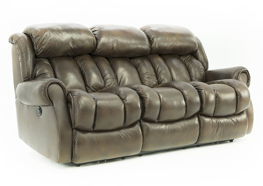 RYKER ESPRESSO RECLINING SOFA,HOME STRETCH