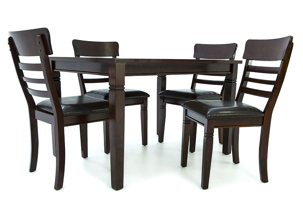 BLAINE DARK CHERRY 5 PIECE DINING SET,LIFESTYLE FURNITURE