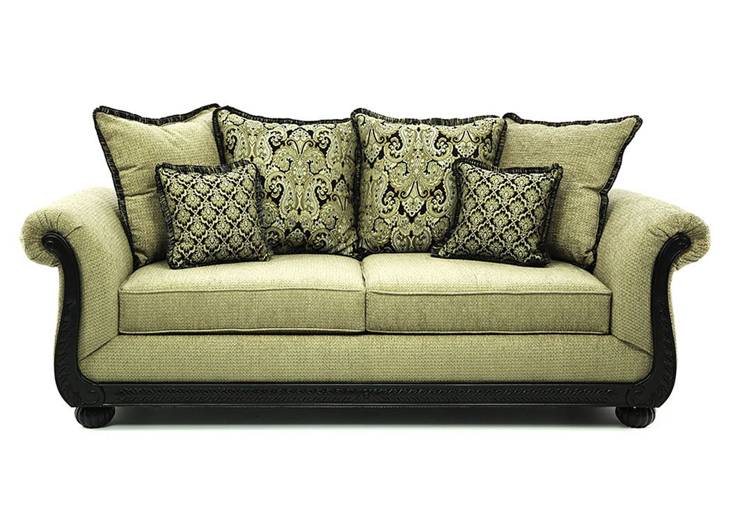 AUBREY TAUPE SOFA,WASHINGTON FURNITURE