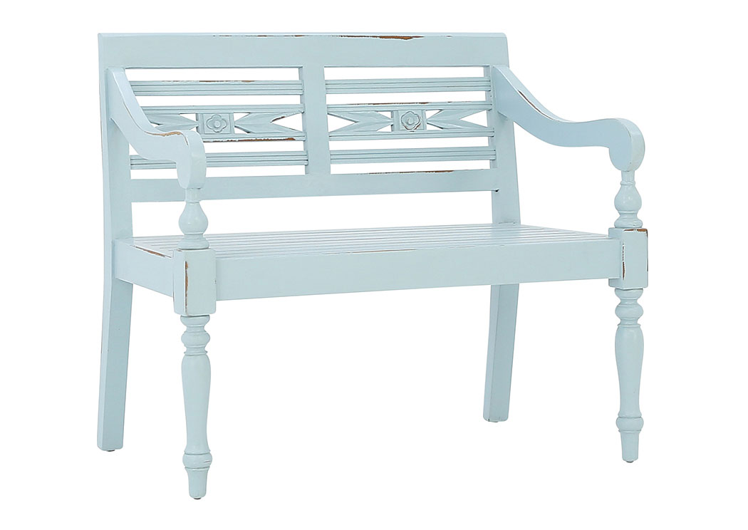 LEXI LIGHT BLUE BENCH,1111 IMPORTS, LLC