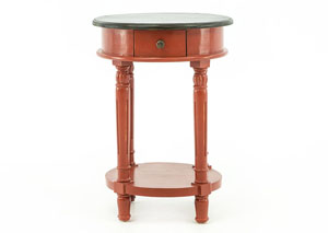 Image for HALEY ROUND RED ACCENT TABLE