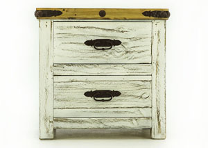 Image for SCRAPED WHITE NIGHTSTAND