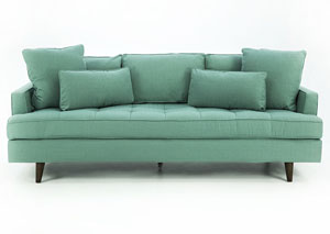 Image for MID-CENTURY MODERN TURQUOISE SOFA